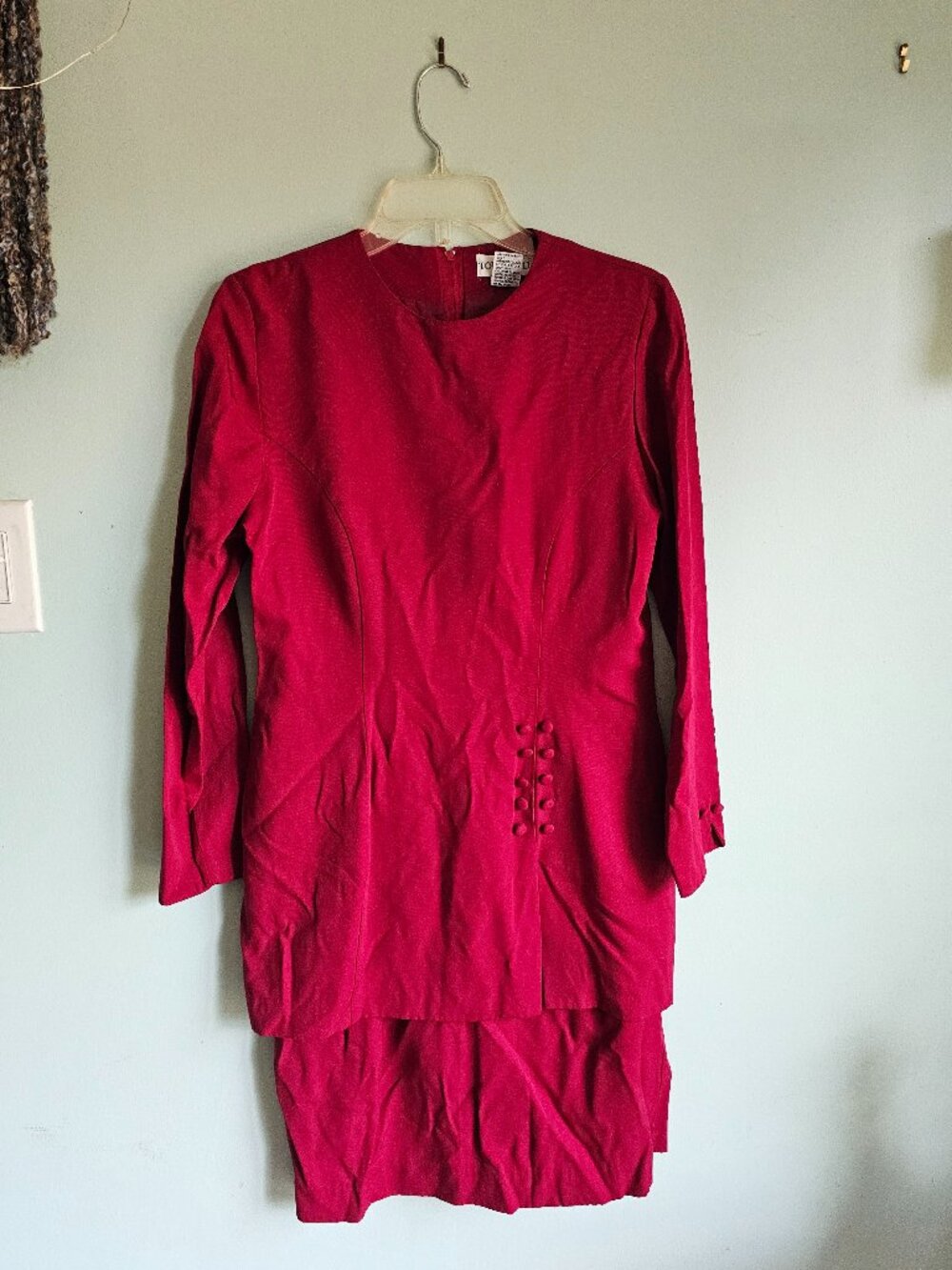 Tower Hill Red Vintage Dress with Button Details Size 8